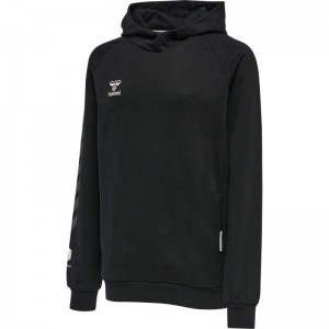 Sweat a Capuche Hummel Move Grid Cotton Enfant Noir | 767941-392