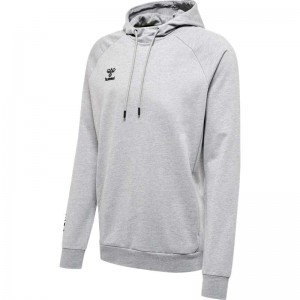 Sweat a Capuche Hummel Move Grid Cotton Homme Grise | 015064-480