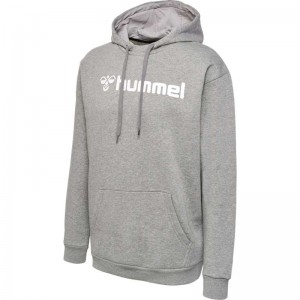 Sweat a Capuche Hummel Mover Cotton Homme Grise | 356075-612