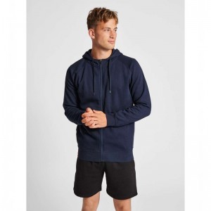 Sweat a Capuche Hummel Red Classic Zip Homme Bleu Marine | 663208-636