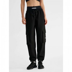 Sweat a Capuche Hummel Tech Fleece Loose Cargo Femme Noir | 592442-710