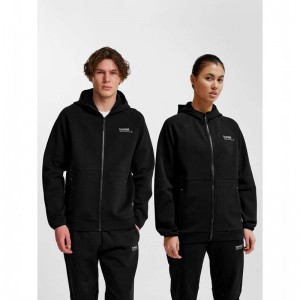 Sweat a Capuche Hummel Tech Fleece Regular Zip Homme Noir | 092904-872