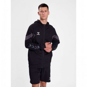 Sweat a Capuche Hummel Travel Zip Homme Noir | 804106-546
