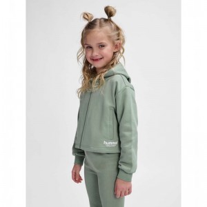 Sweat a Capuche Hummel Zippi Zip Enfant Vert | 373352-078