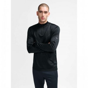 Sweats Hummel Active Pl Half Zip Homme Noir | 593178-964