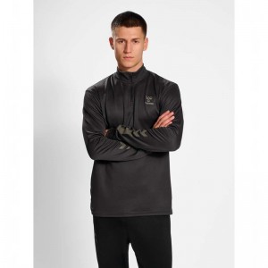 Sweats Hummel Active Pl Half Zip Homme Noir | 521471-961
