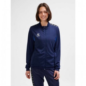 Sweats Hummel Authentic Pl Zip Femme Bleu Marine | 566492-970