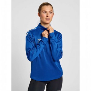 Sweats Hummel Core Xk Half Zip Sweat Femme Bleu | 462081-108