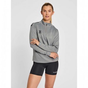 Sweats Hummel Core Xk Half Zip Sweat Femme Grise | 826150-777