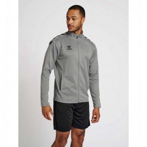 Sweats Hummel Core Xk Poly Zip Sweat Homme Grise | 680850-400