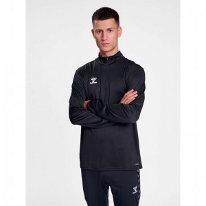 Sweats Hummel Essential Half-zip Homme Noir | 107745-460