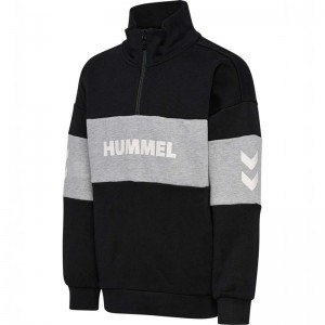 Sweats Hummel Heron Half Zip Enfant Noir | 002498-500