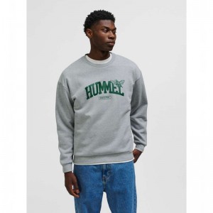 Sweats Hummel Loose Crewneck University Bee Femme Grise | 215836-584