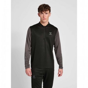 Sweats Hummel Ongrid 1/2 Zip Poly Sweat Homme Noir | 838560-043