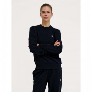 Sweats Hummel Pulse W Sweat Crewneck Femme Noir | 532162-879