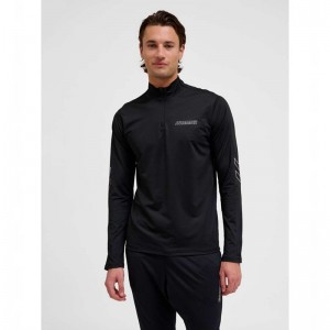 Sweats Hummel Te Strength Pl Half Zip Homme Noir | 305469-273