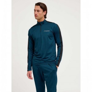 Sweats Hummel Te Strength Pl Half Zip Homme Bleu Marine | 134701-165