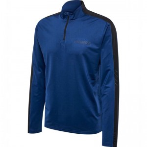 Sweats Hummel Te Strength Pl Half Zip Homme Bleu Marine | 280081-280