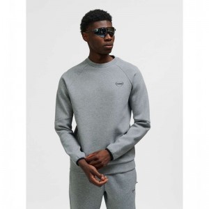 Sweats Hummel Tech Fleece Regular Crew Homme Grise | 274845-476