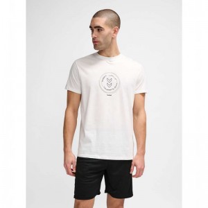 T Shirts Hummel Active Circle Co S/S Homme Blanche | 384768-891