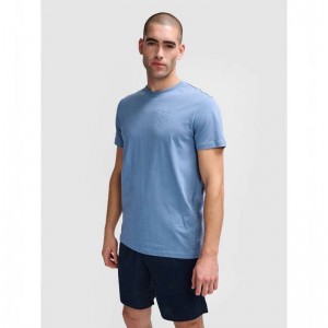 T Shirts Hummel Active Co S/S Homme Bleu | 243869-077