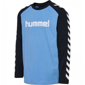 T Shirts Hummel Boys L/S Enfant Bleu | 050195-273