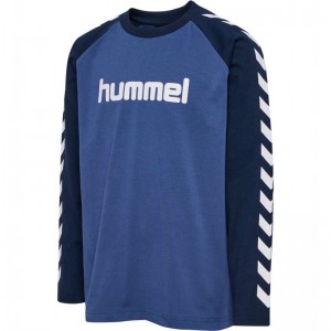 T Shirts Hummel Boys L/S Enfant Bleu | 469931-845