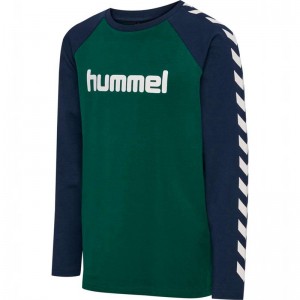 T Shirts Hummel Boys L/S Enfant Vert | 878079-345