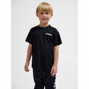 T Shirts Hummel Casper S/S Enfant Noir | 463097-205