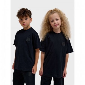 T Shirts Hummel Clean S/S Enfant Noir | 491986-239