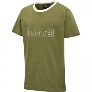 T Shirts Hummel Cloud S/S Enfant Vert Olive | 773598-561