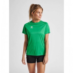 T Shirts Hummel Core Xk Core Poly S/S Femme Vert | 510431-993