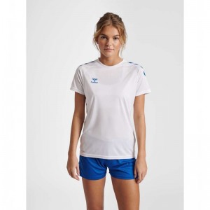 T Shirts Hummel Core Xk Core Poly S/S Femme Blanche | 477584-089