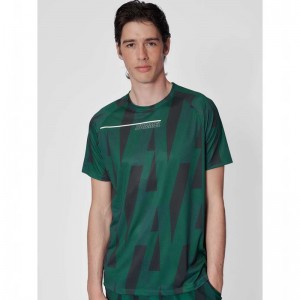 T Shirts Hummel Court Aop Light Weight Homme Vert | 174188-244