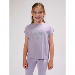 T Shirts Hummel Diez S/S Enfant Lavande | 931288-234