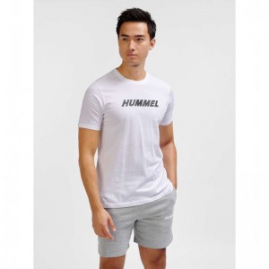 T Shirts Hummel Elemental Logo Cotton Homme Blanche | 560255-140