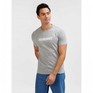 T Shirts Hummel Elemental Logo Cotton Homme Grise | 902248-014
