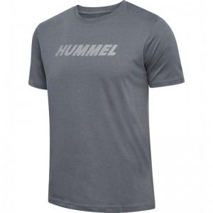 T Shirts Hummel Elemental Logo Cotton Homme Grise | 046292-106