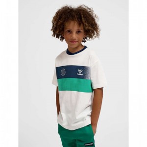 T Shirts Hummel Eske S/S Enfant Blanche | 202792-788