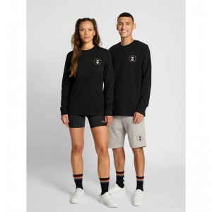 T Shirts Hummel Everything Nothing Ls Femme Noir | 088080-360