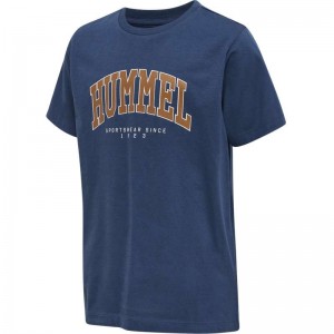T Shirts Hummel Fast S/S Enfant Bleu Marine | 519357-142