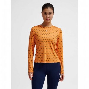 T Shirts Hummel Fast W L/S Femme Orange | 358965-842