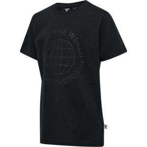 T Shirts Hummel Global S/S Enfant Noir | 354690-146