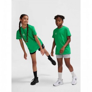 T Shirts Hummel Go 2.0 S/S Enfant Vert | 001911-674