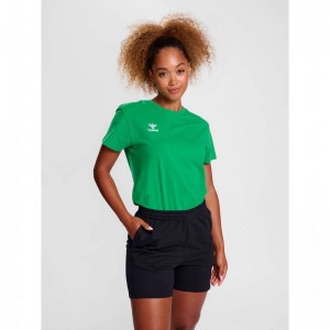 T Shirts Hummel Go 2.0 S/S Femme Vert | 306038-322