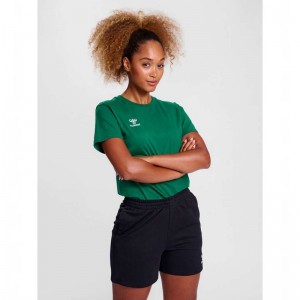 T Shirts Hummel Go 2.0 S/S Femme Vert | 944951-547