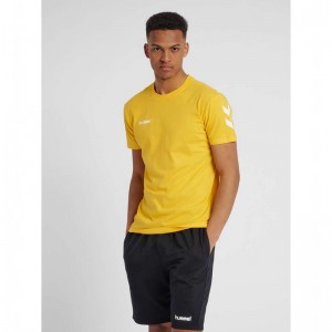 T Shirts Hummel Go Cotton S/S Homme Jaune | 453437-549