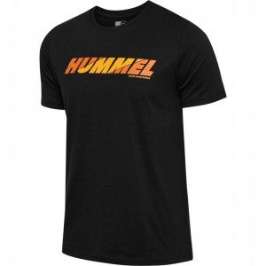 T Shirts Hummel Graphic Bold Logo Homme Noir | 156842-618