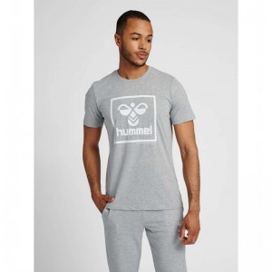 T Shirts Hummel Isam 2.0 Homme Grise | 856202-436