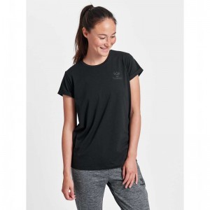 T Shirts Hummel Isobella S/S Femme Noir | 927777-916